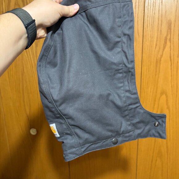 Carhartt grey canvas replacement hood snap on - Picture 2 of 4